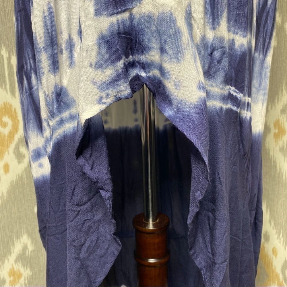 RAVIYA Navy Tie-Dye Hi-lo Cover-up Maxi Dress - LG - Picture 11 of 16